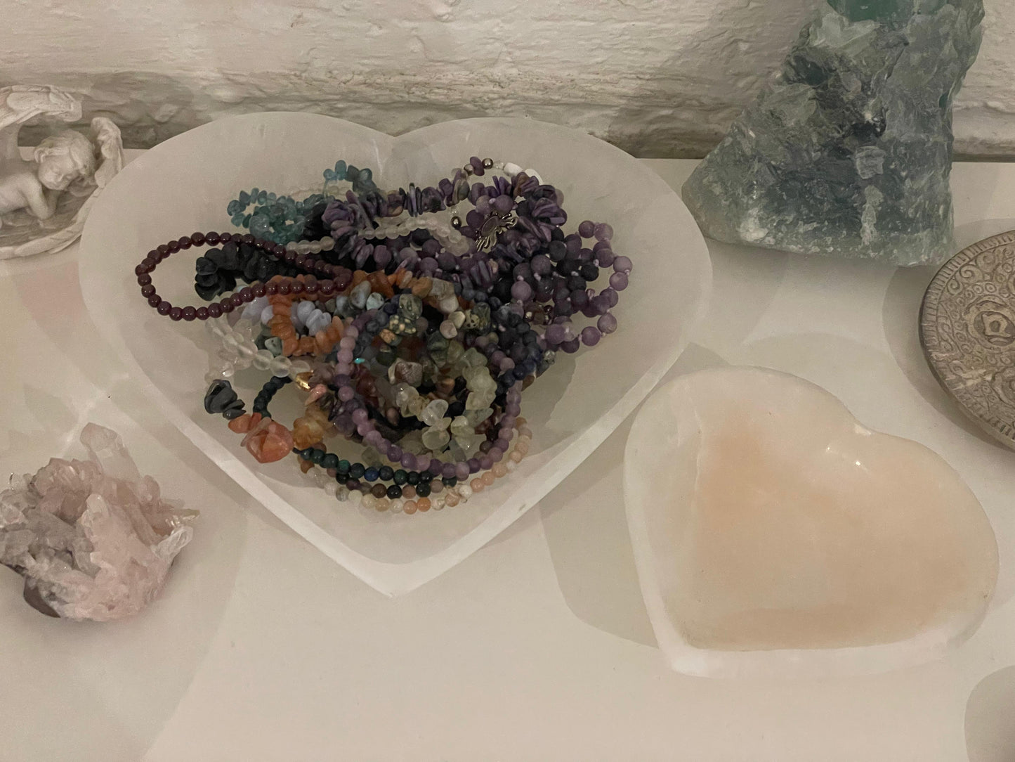 Selenite Heart Bowl X-Large