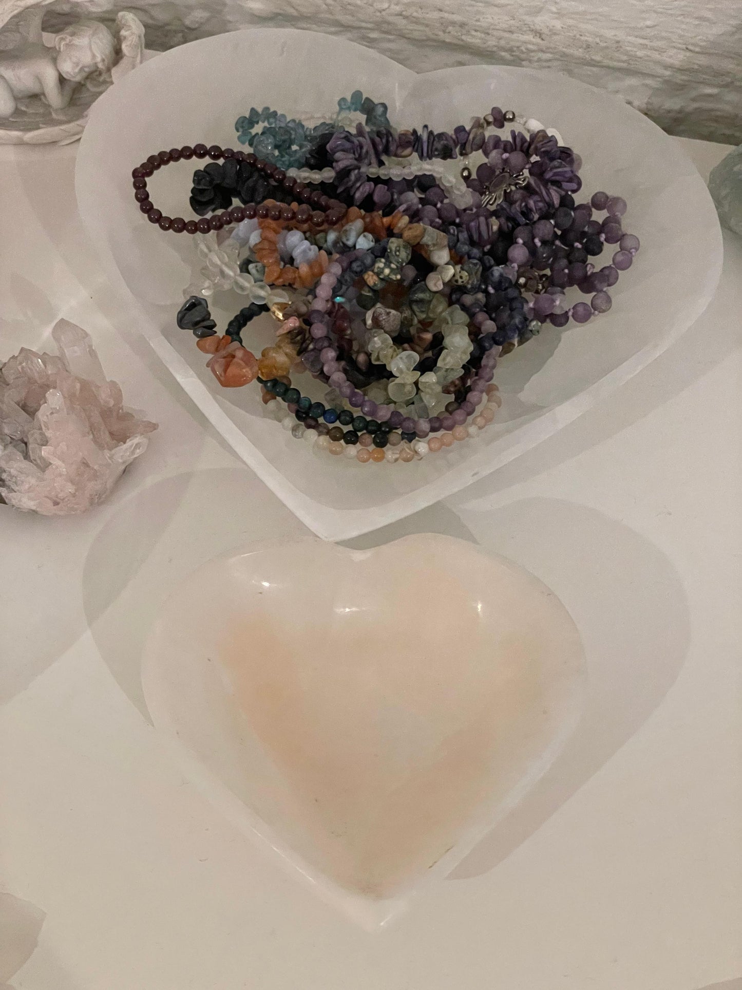 Selenite Heart Bowl X-Large