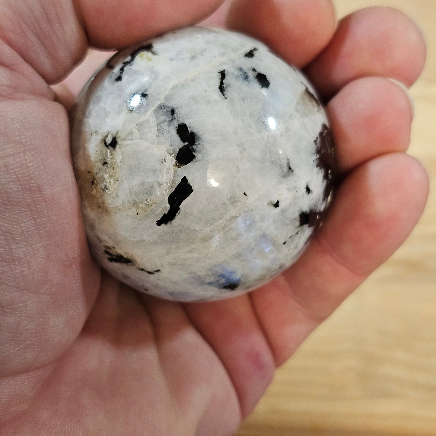Rainbow Moonstone Spheres 55-60mm