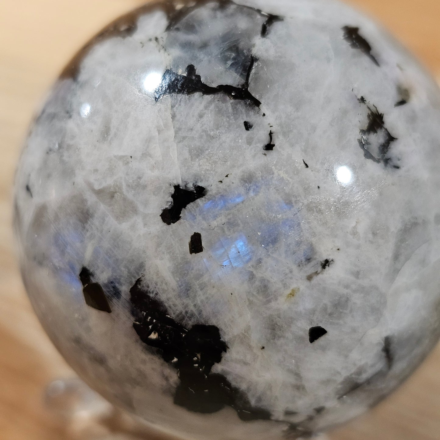 Rainbow Moonstone Spheres 55-60mm
