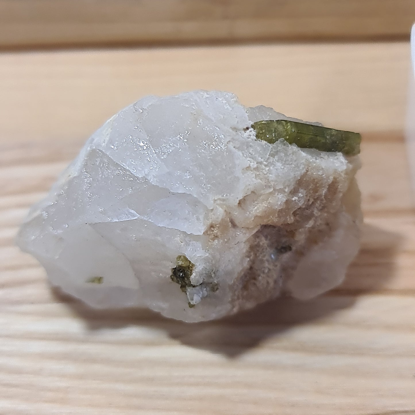 Green Tourmaline in Quartz