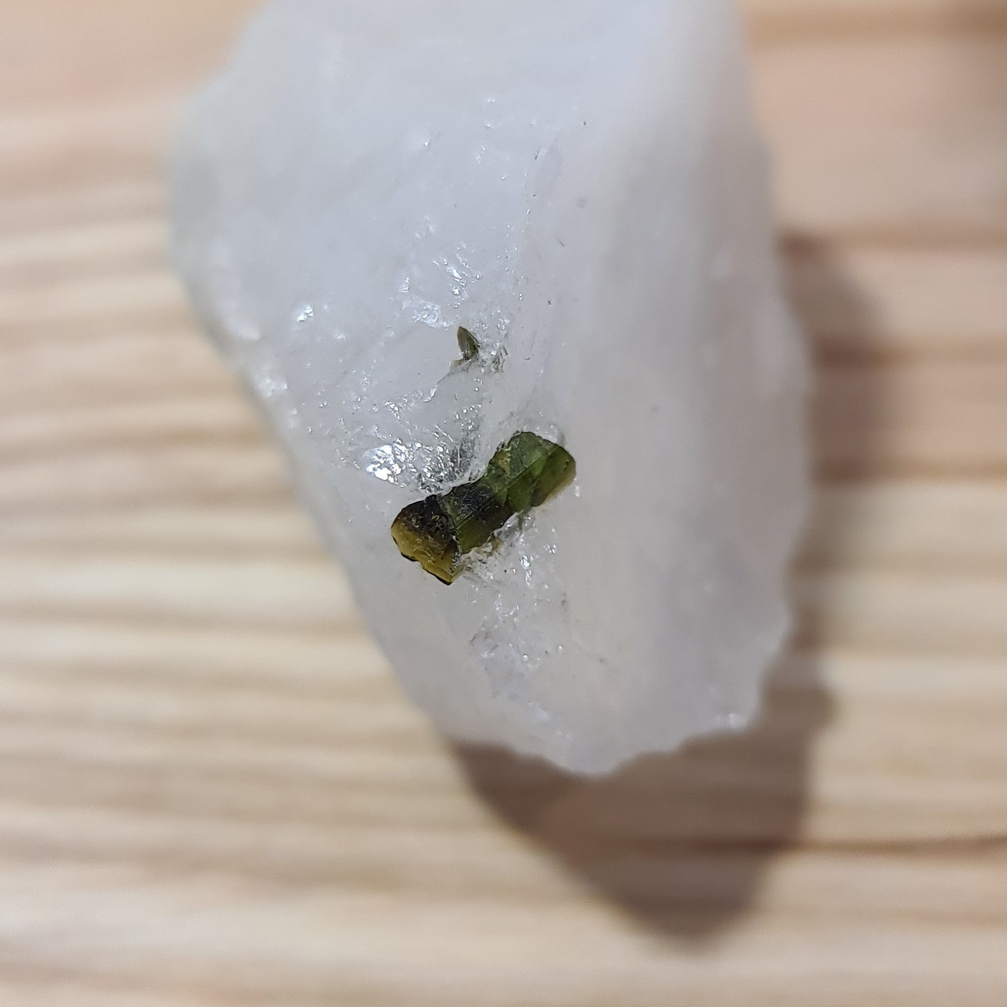 Green Tourmaline in Quartz