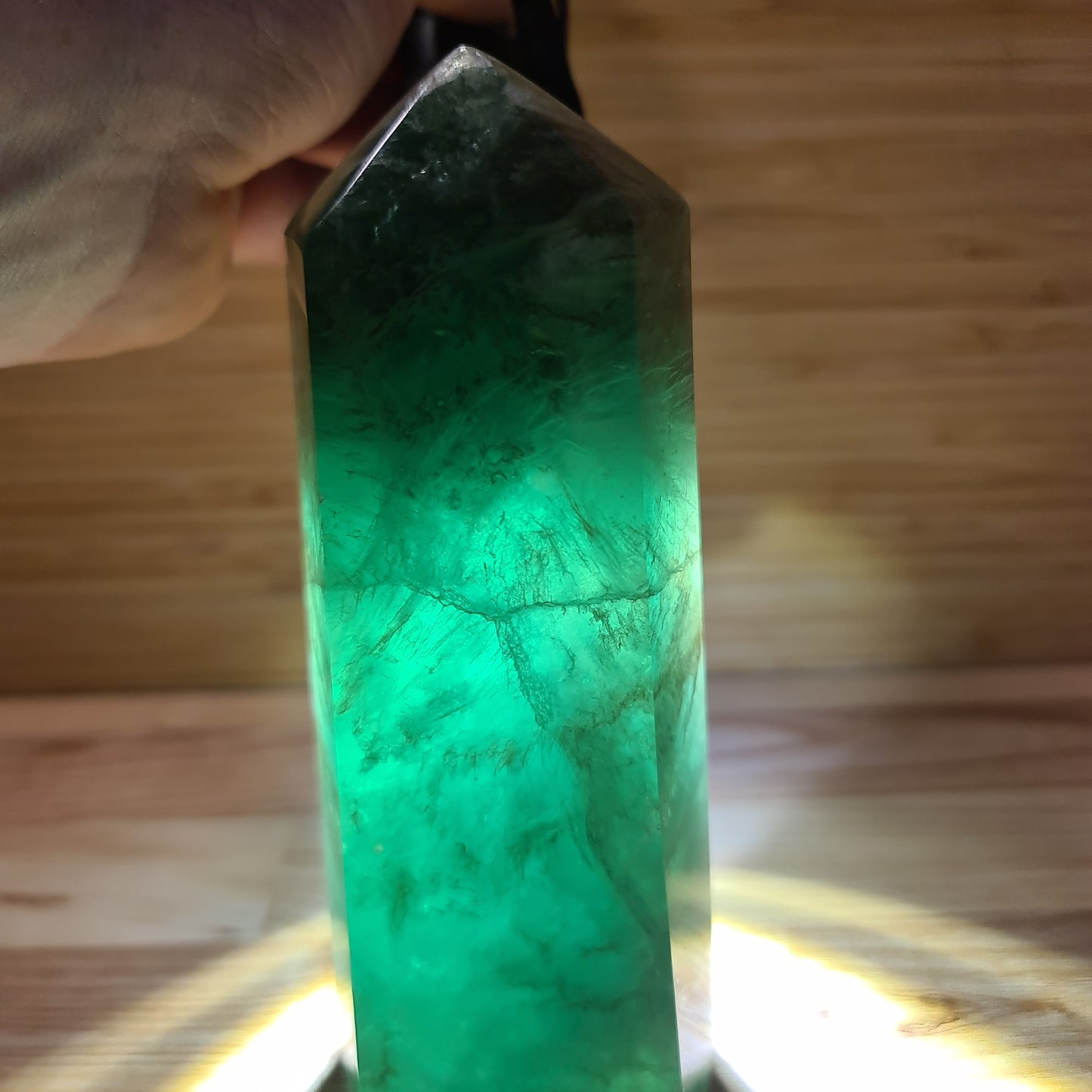 Green Fluorite Tower 16cm 1.05KG