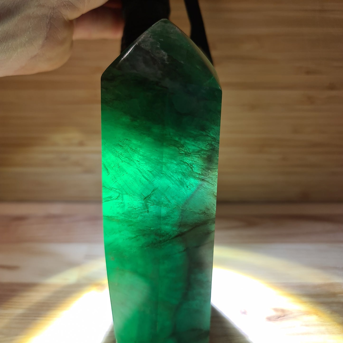 Green Fluorite Tower 16cm 1.05KG