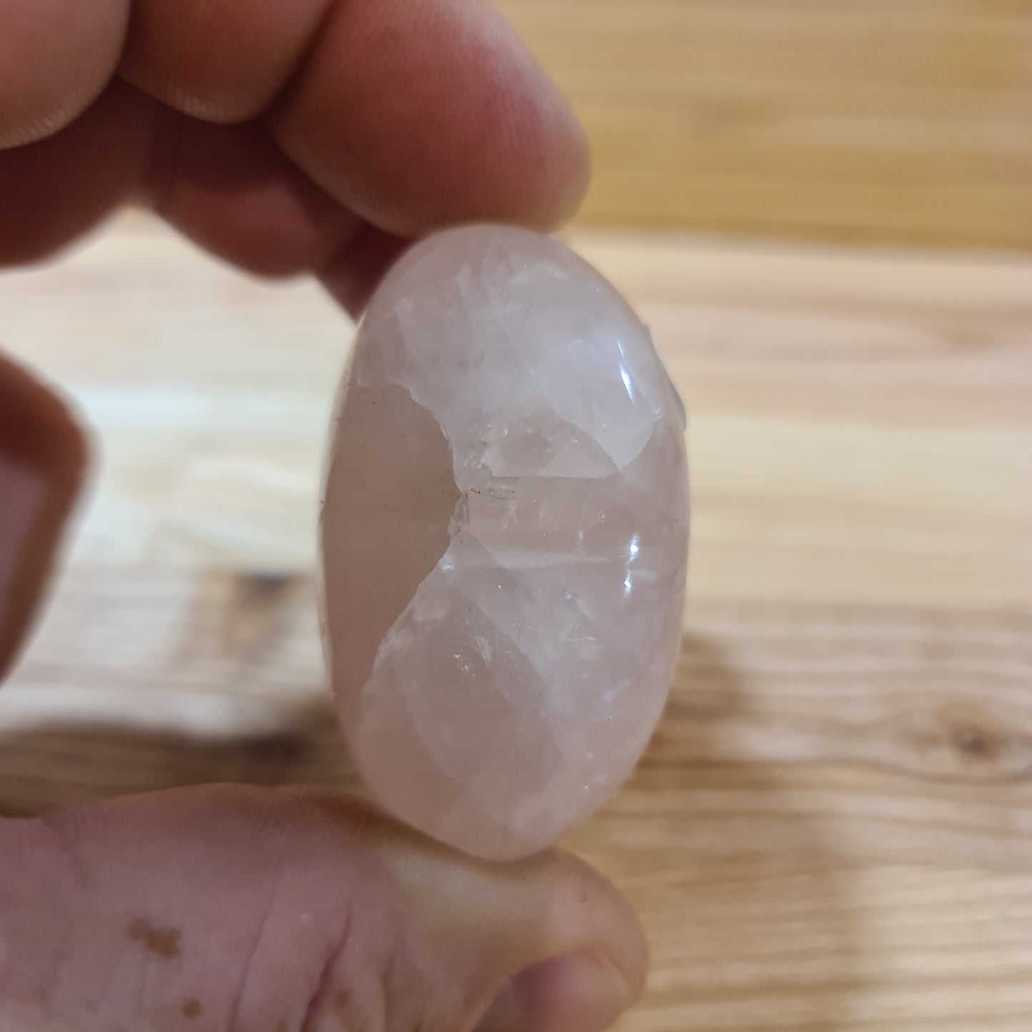 Rose Quartz Puffy Heart