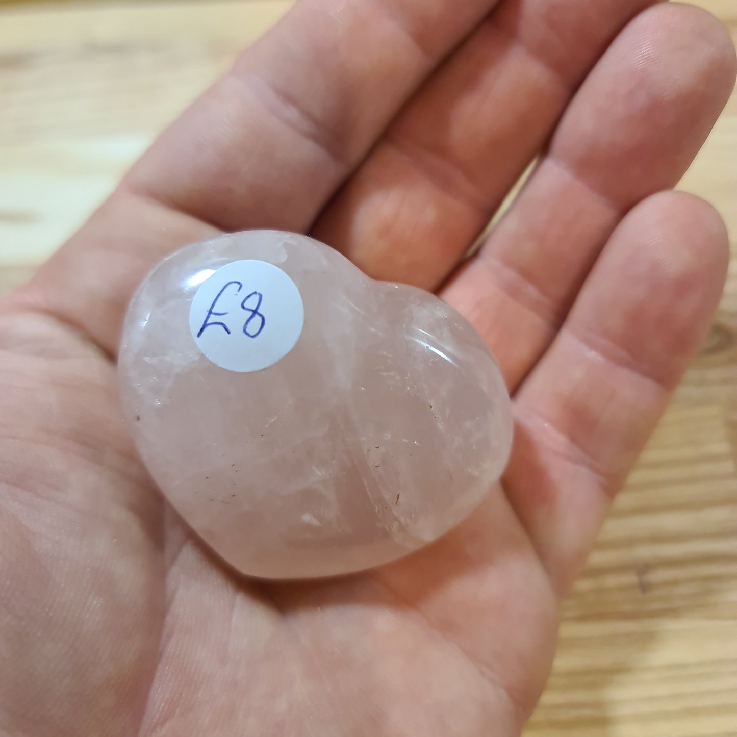 Rose Quartz Puffy Heart