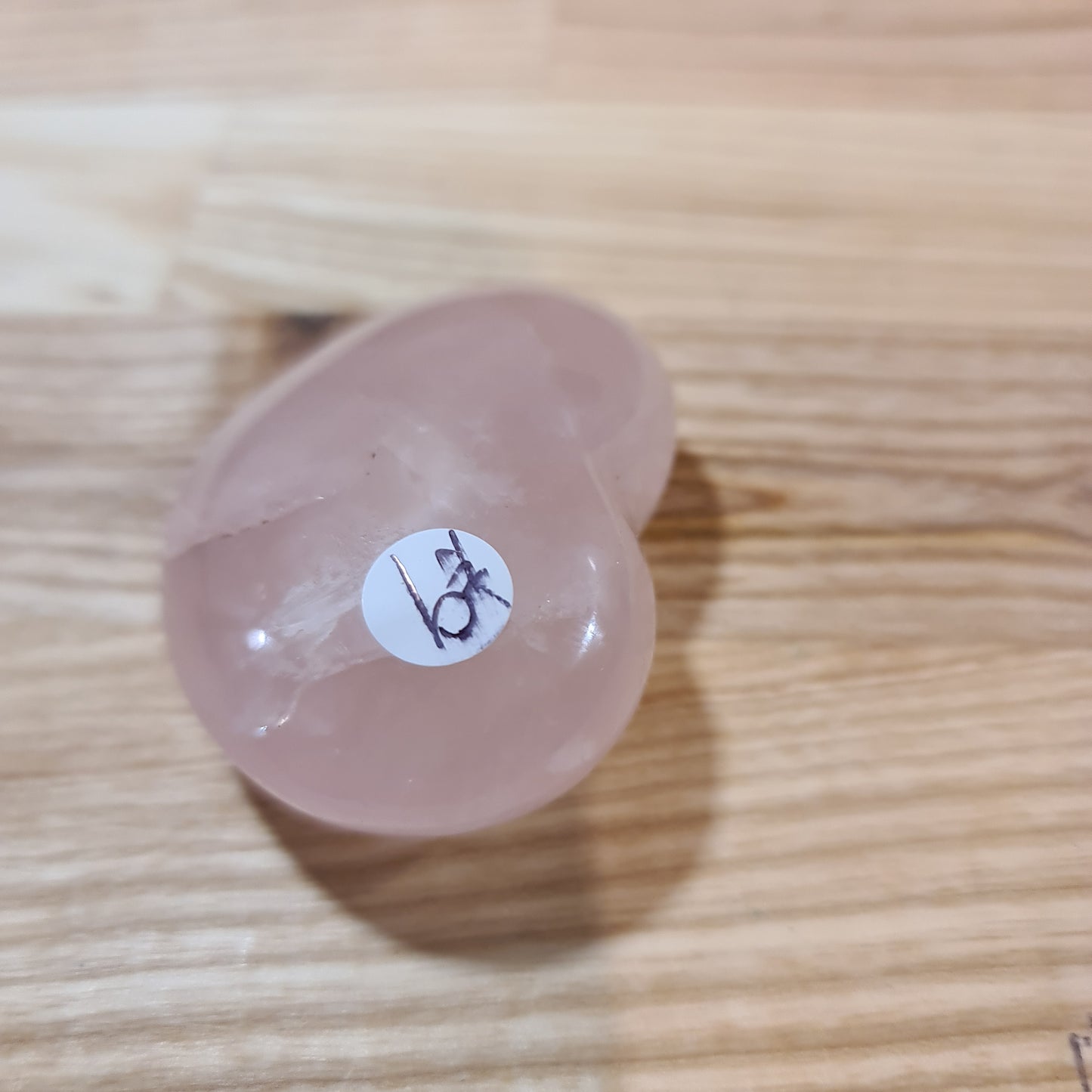 Rose Quartz Puffy Heart