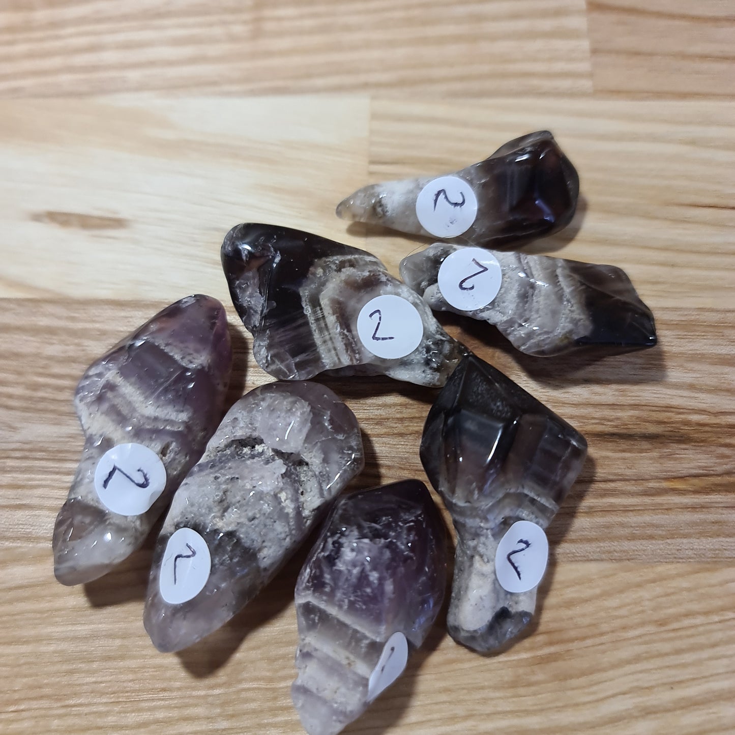 Chevron Amethyst semi-polished
