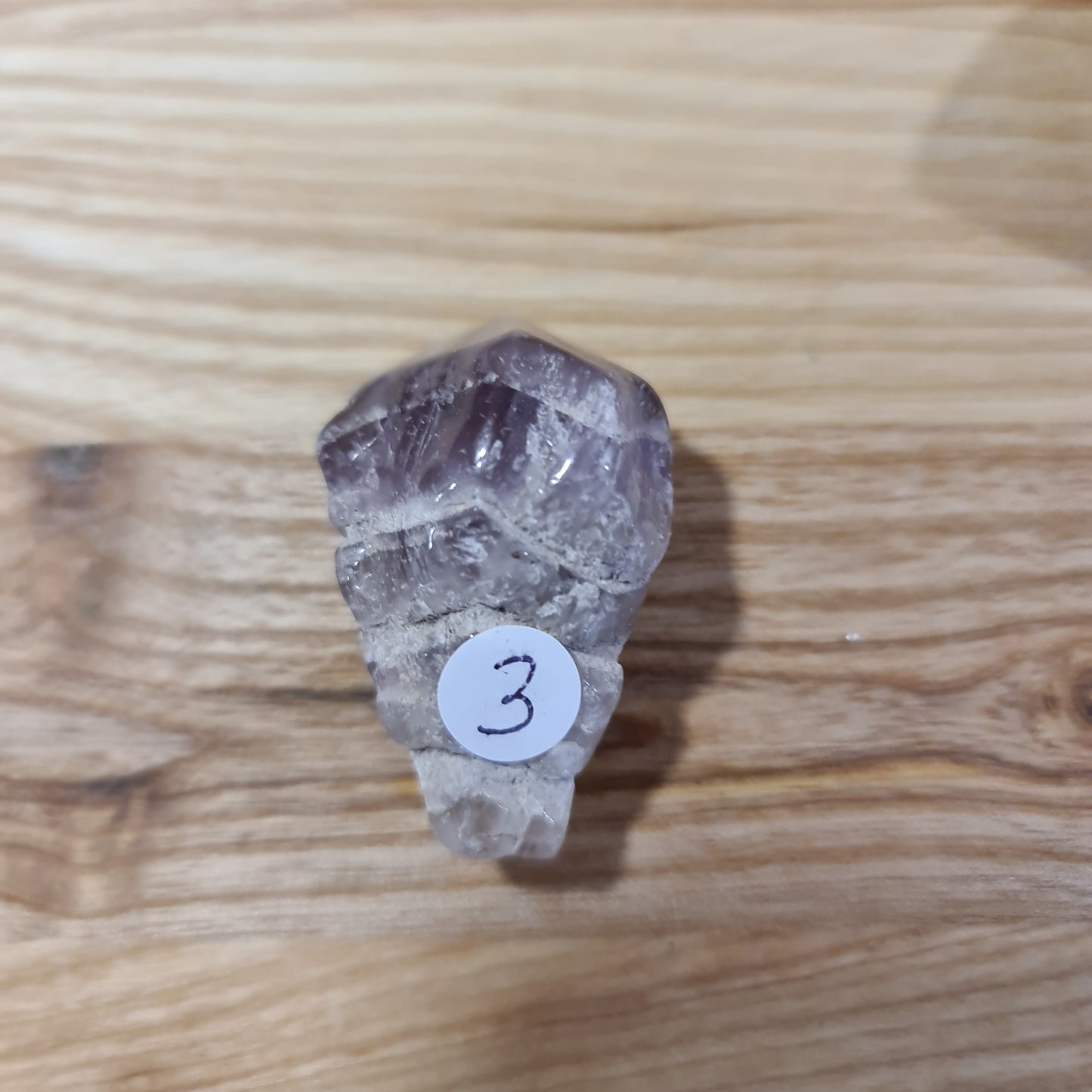 Chevron Amethyst semi-polished