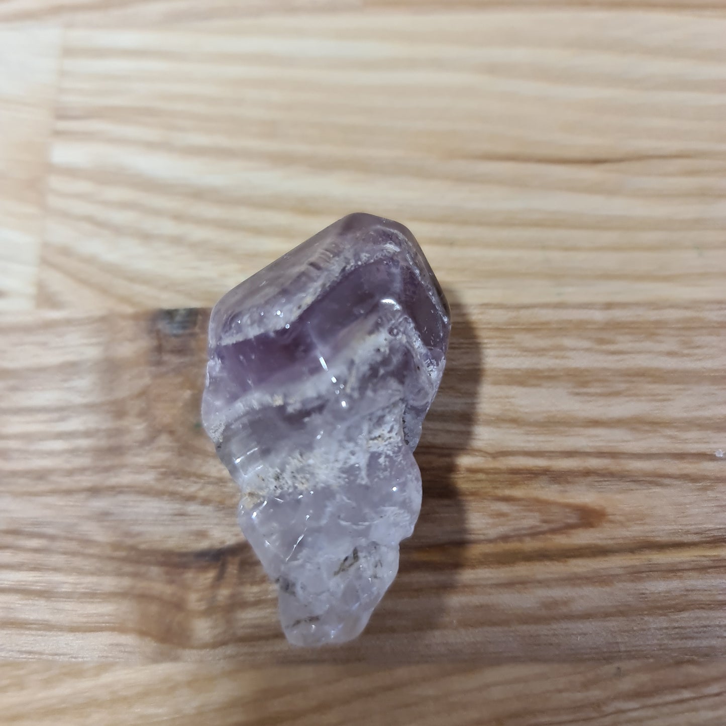 Chevron Amethyst semi-polished