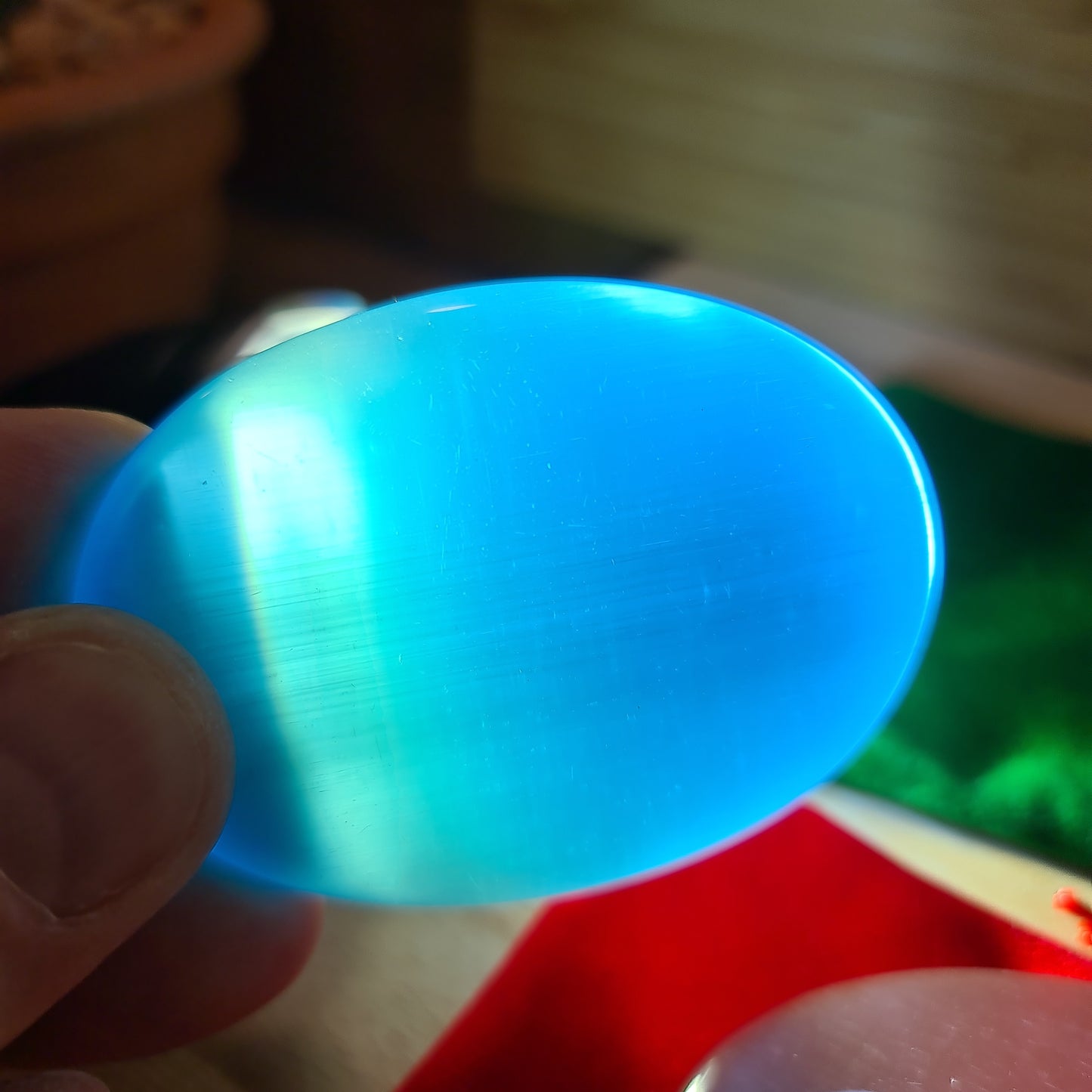 Cats Eye Turquoise Palmstone