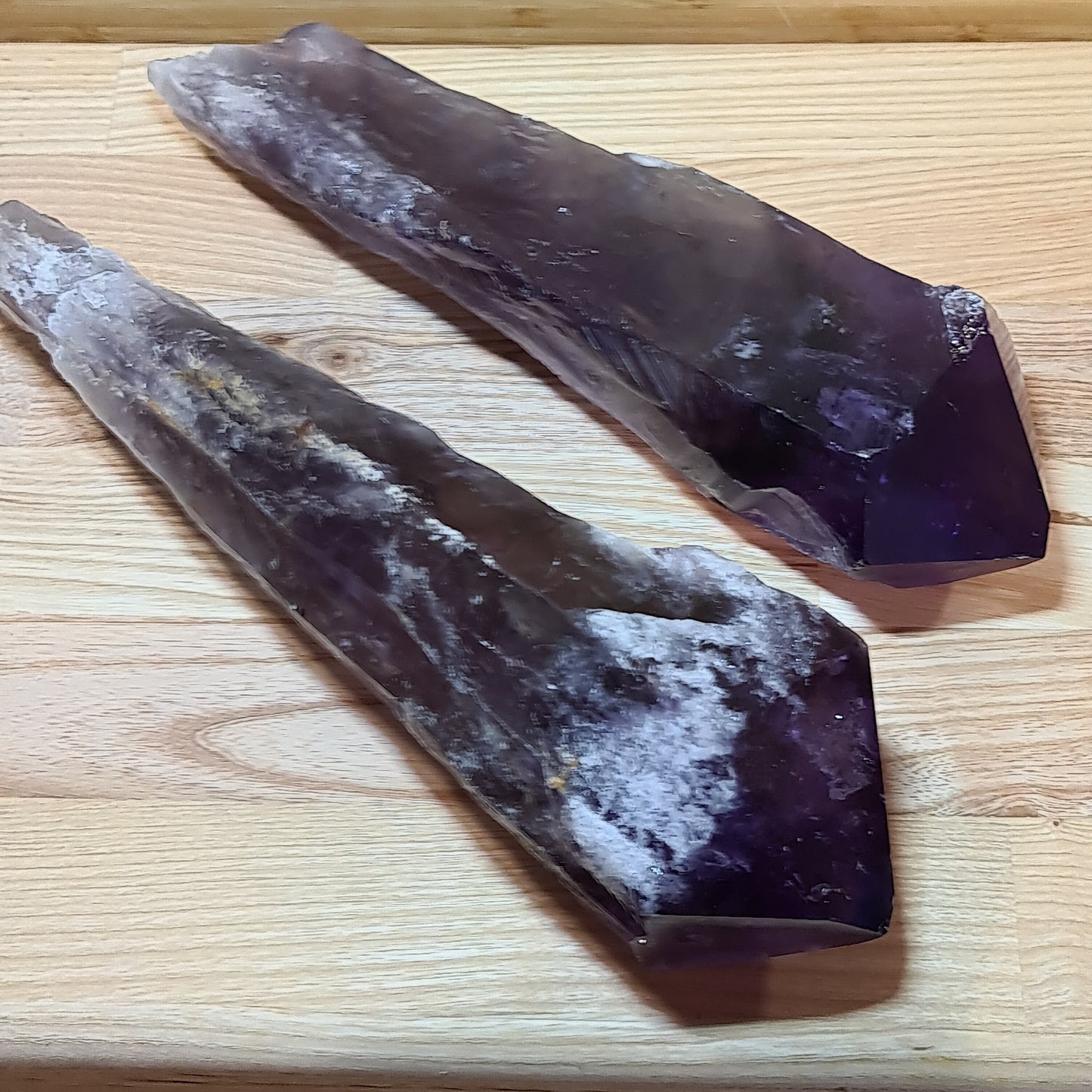 Amethyst 'Elestial' Torches