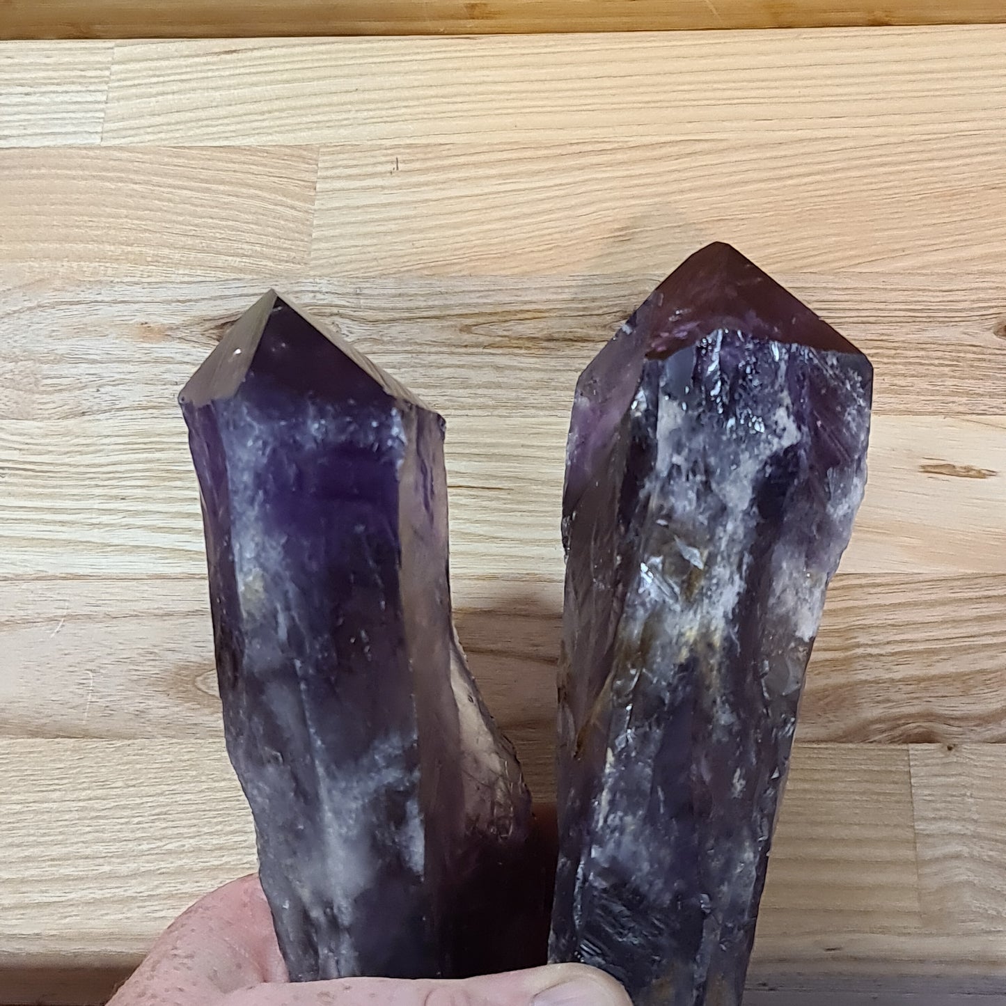 Amethyst 'Elestial' Torches