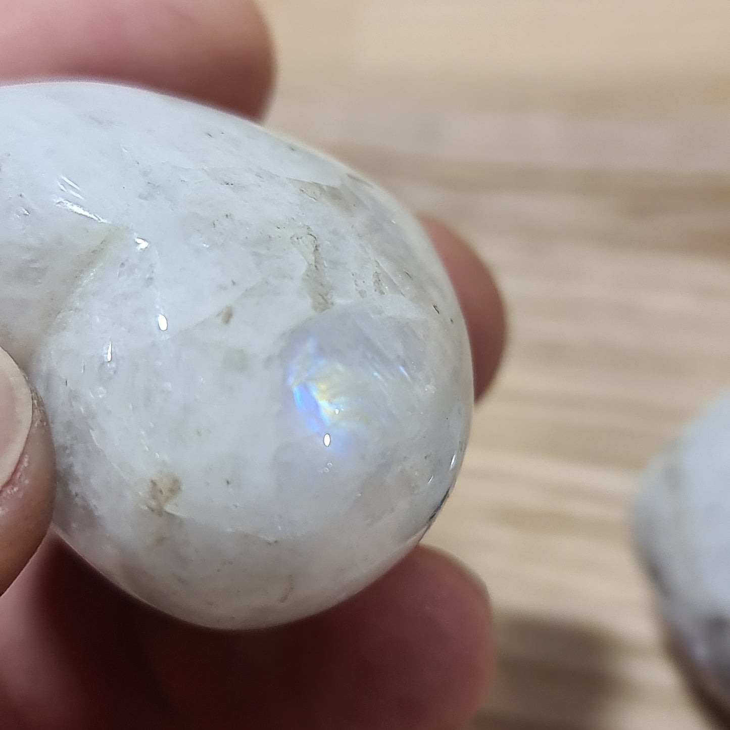 Rainbow Moonstone Puffy Heart (Medium)