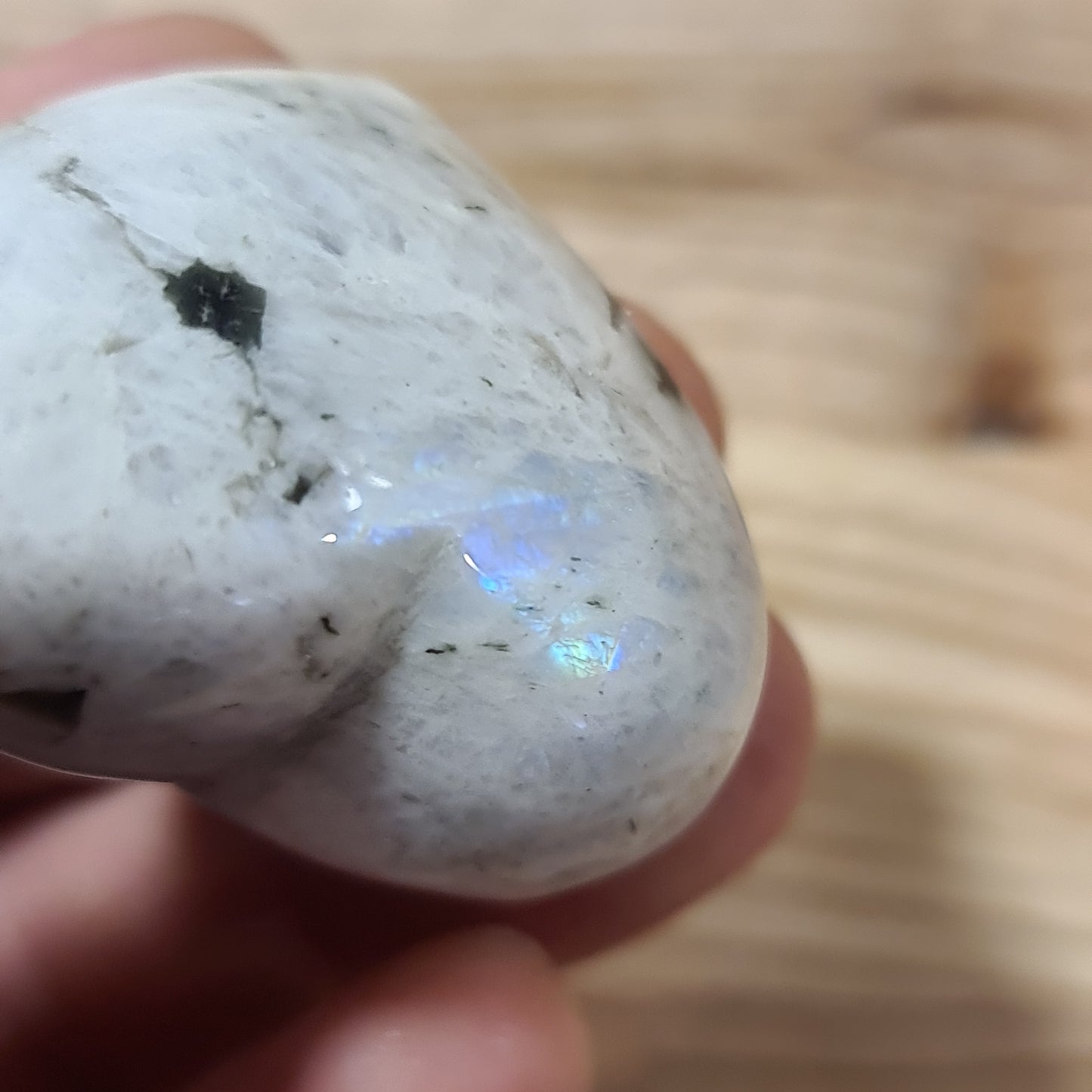 Rainbow Moonstone Puffy Heart (Medium)