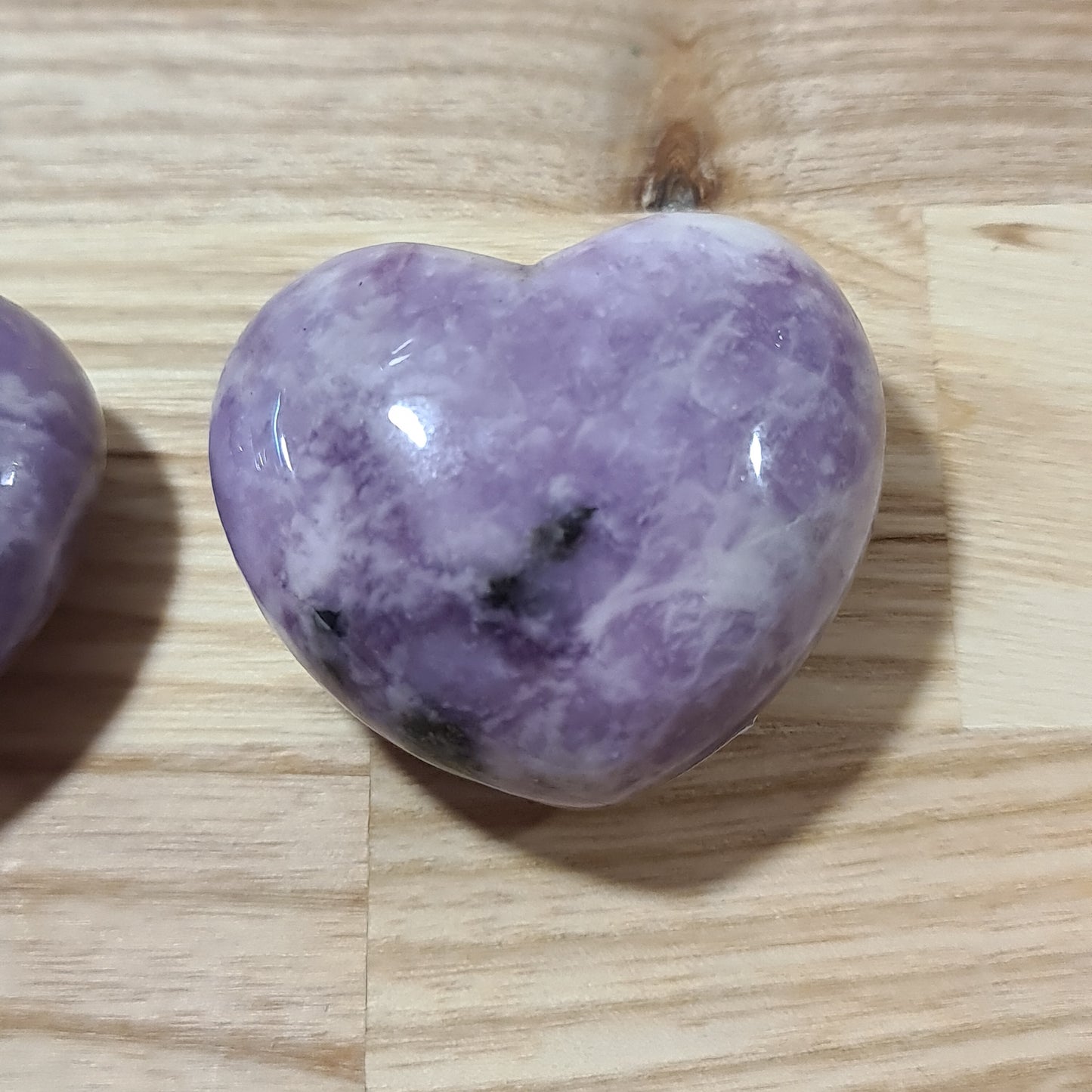 Lepidolite Puffy Heart