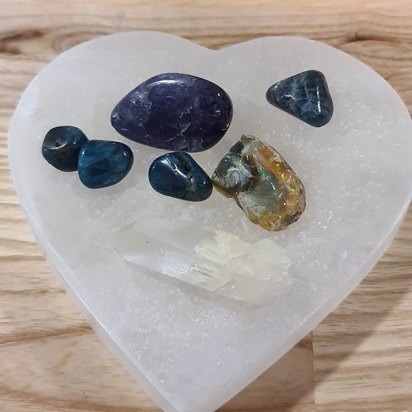 Selenite Charger Plate *HEART* (10cm)