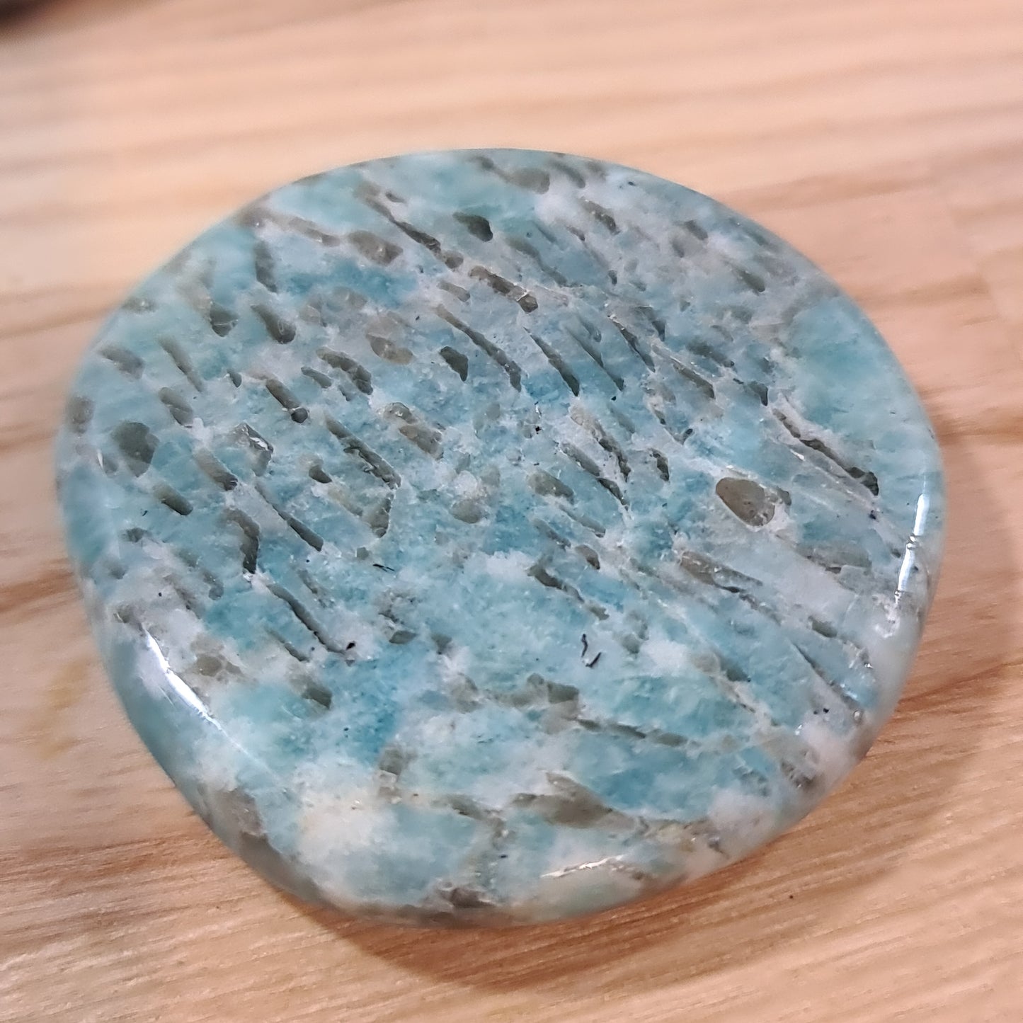 Graphic Amazonite Smoothstone - Madagascar