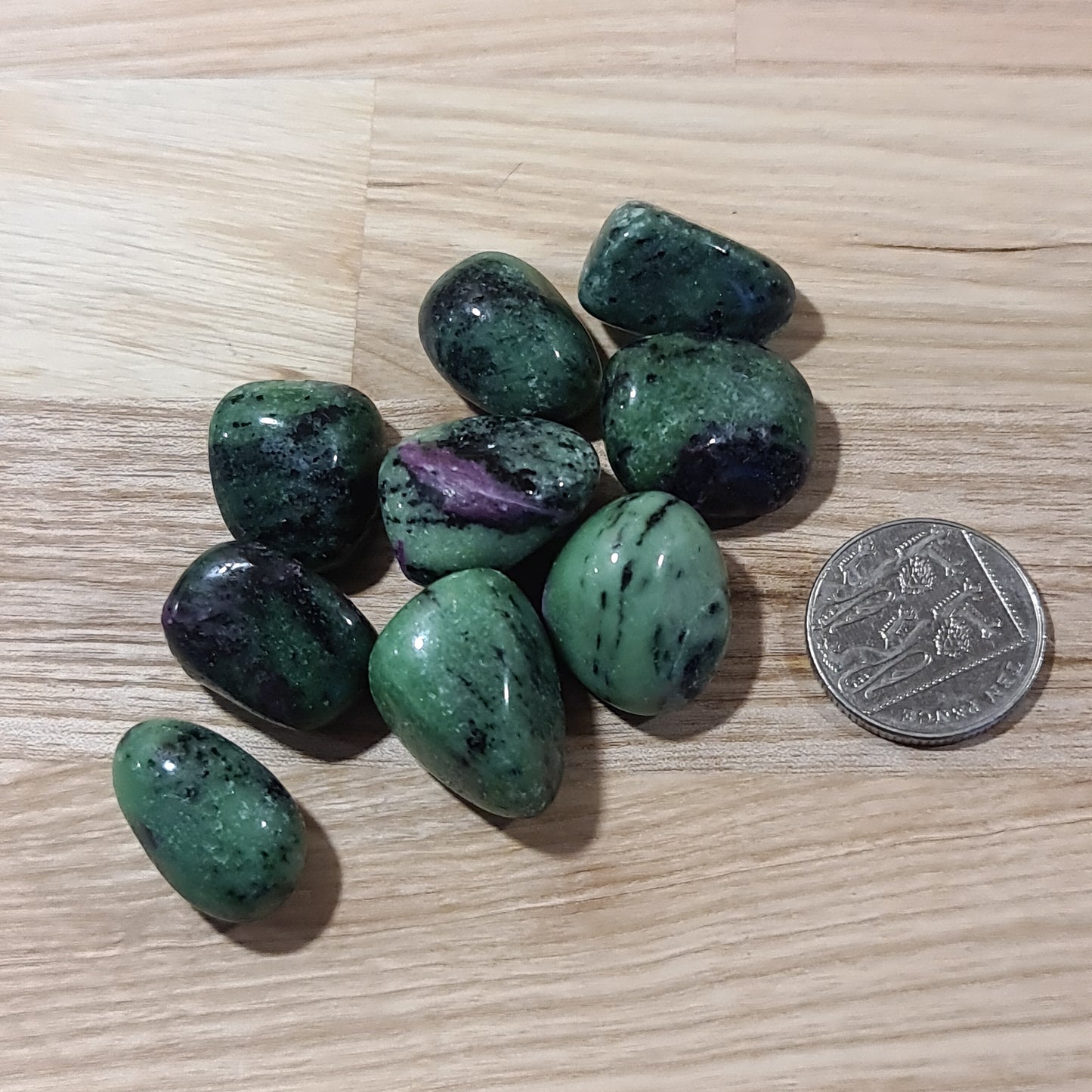 Ruby in Zoisite Tumblestone - A Grade