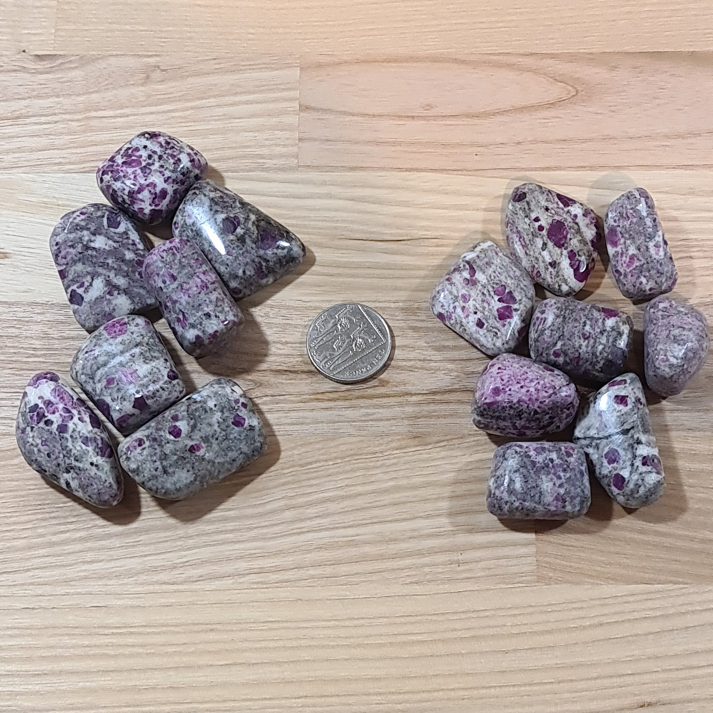 Ruby in Feldspar Tumblestone (Large, India, A grade)