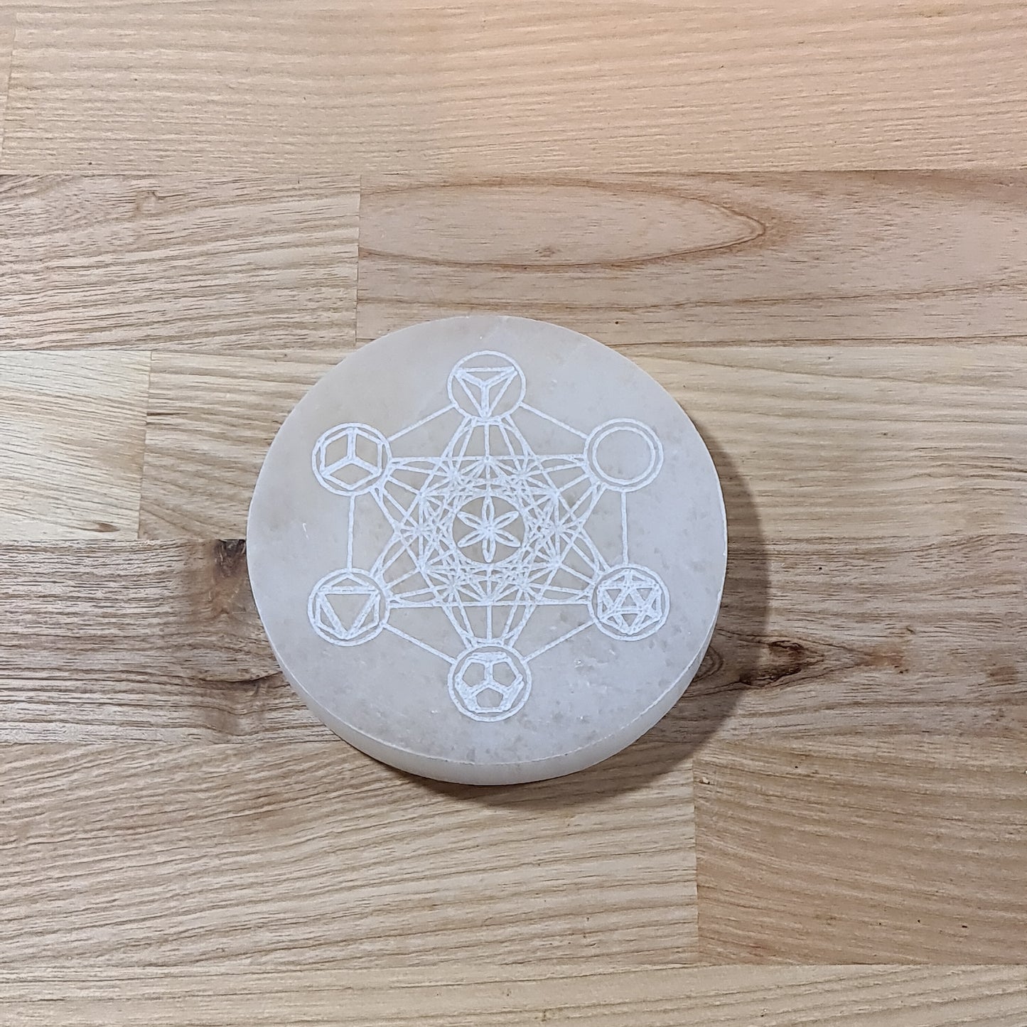 Selenite Grid / Charger Plate (Archangel Metatron)