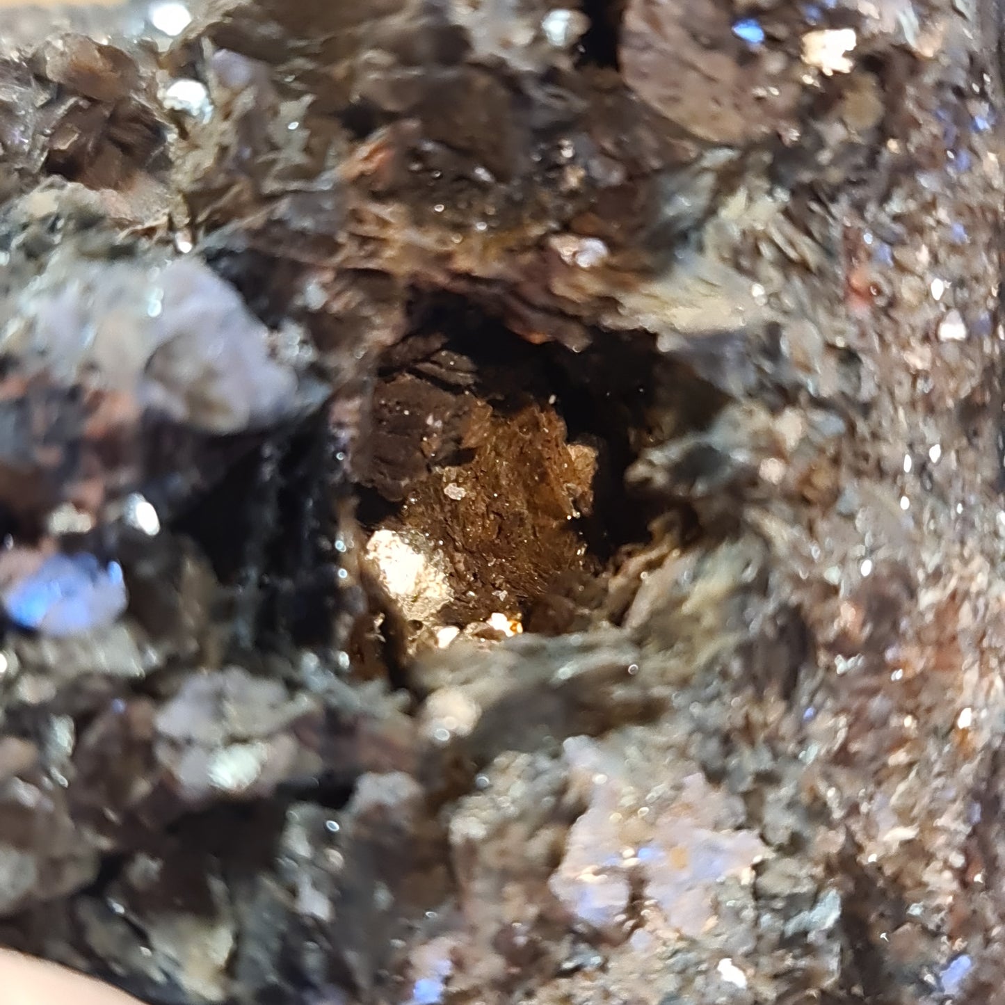 Black Tourmaline log with Muscovite
