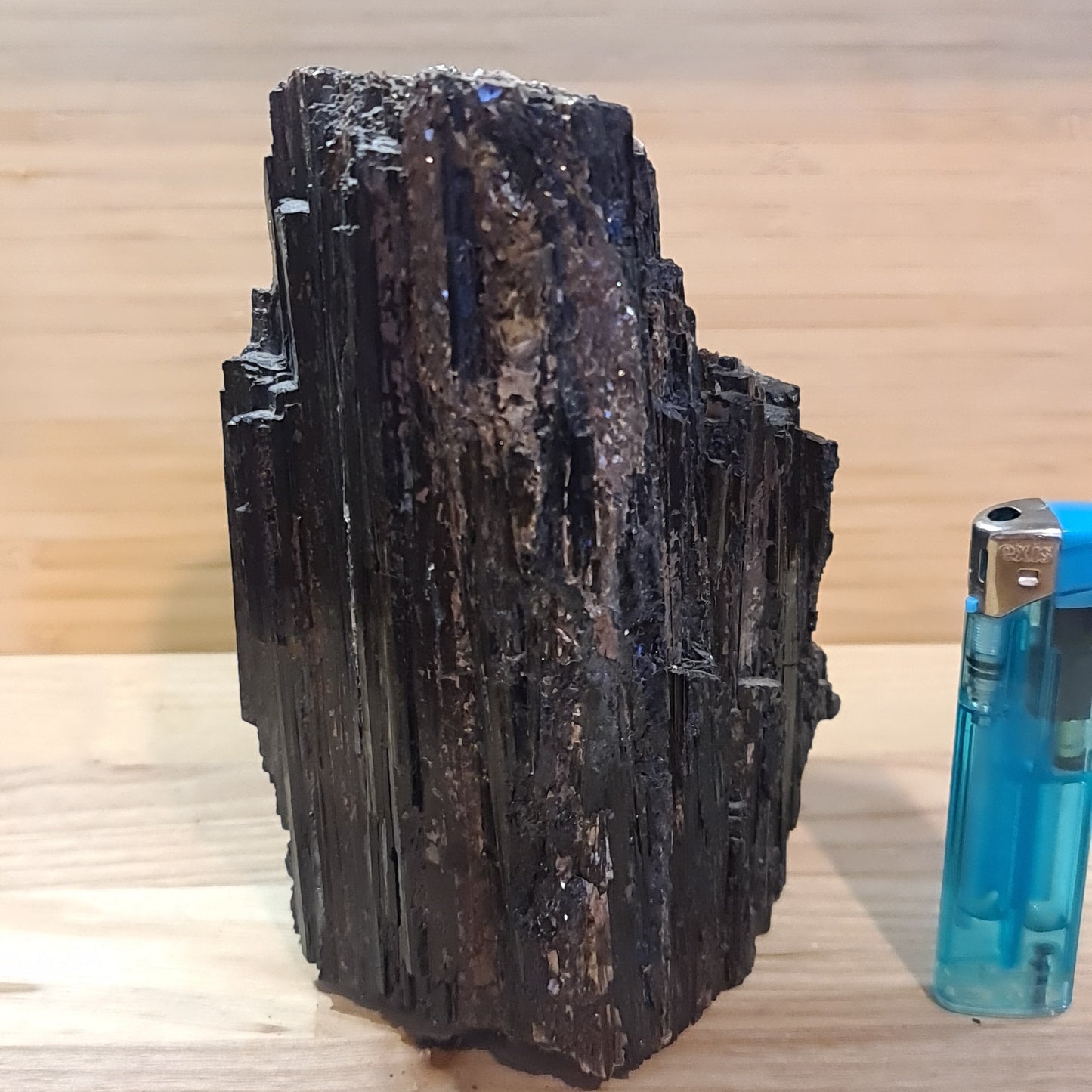 Black Tourmaline log with Muscovite