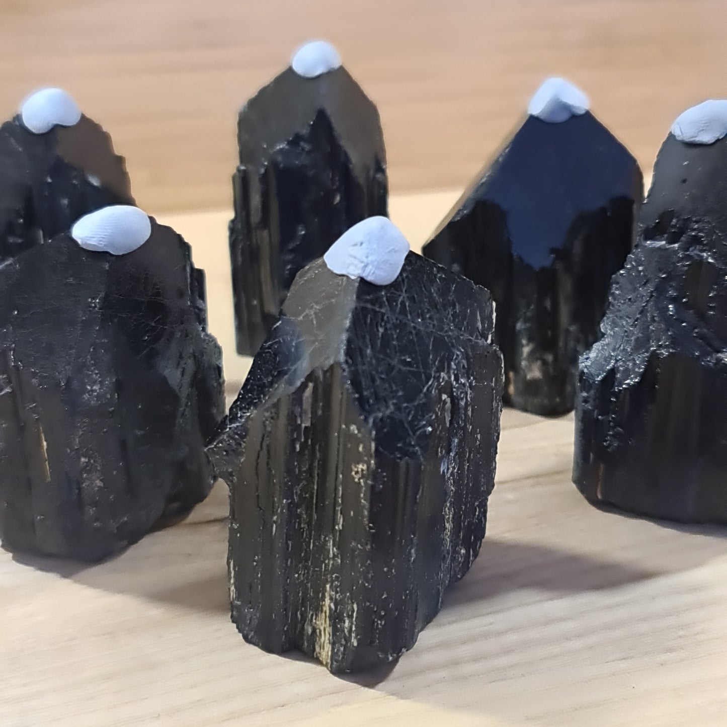 Black Tourmaline Raw and Polished Point