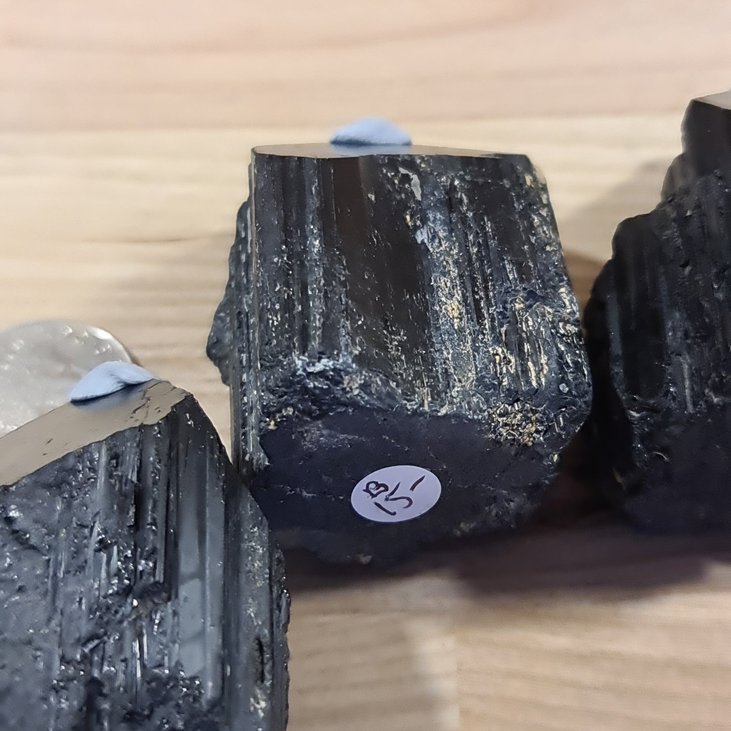 Black Tourmaline Raw and Polished Point
