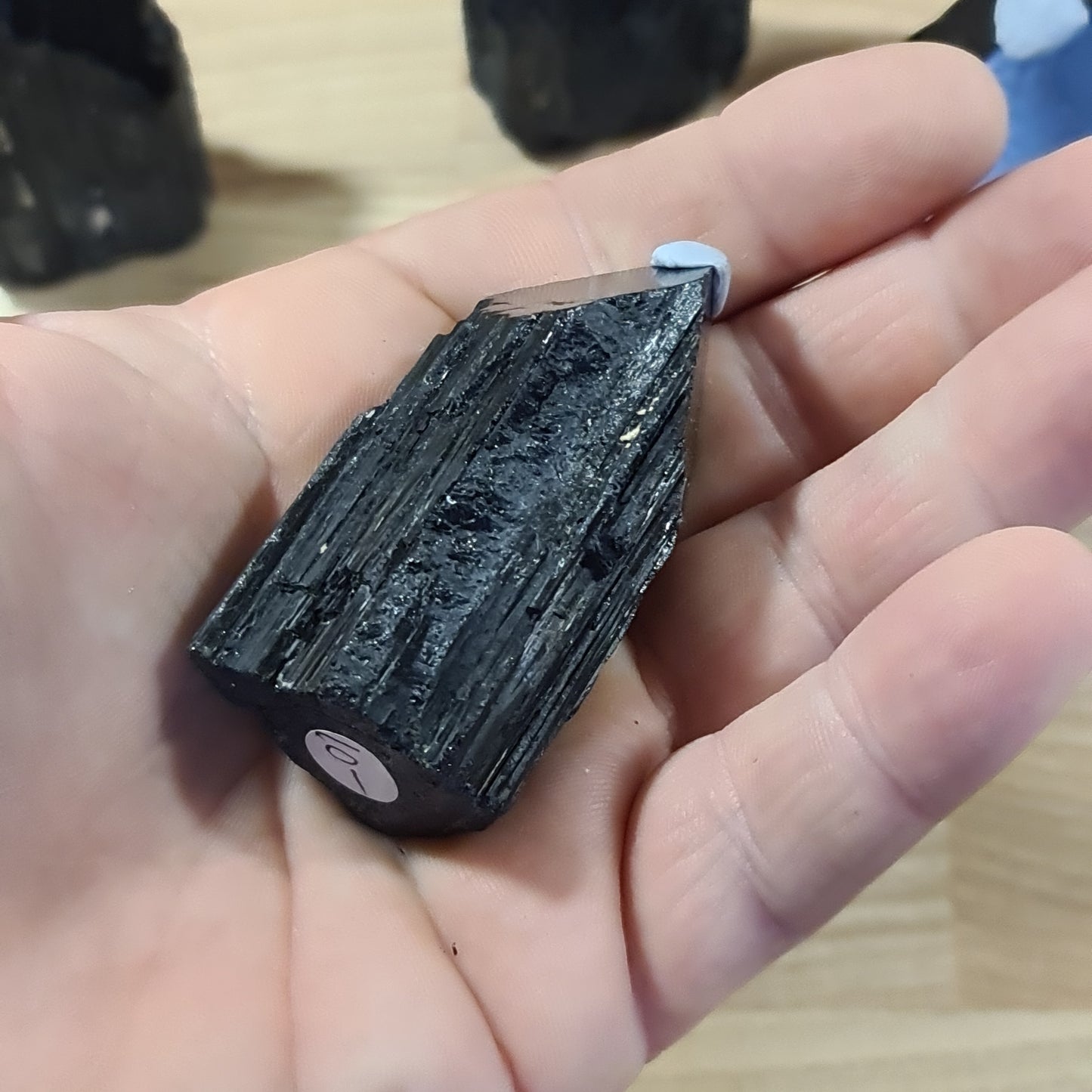 Black Tourmaline Raw and Polished Point