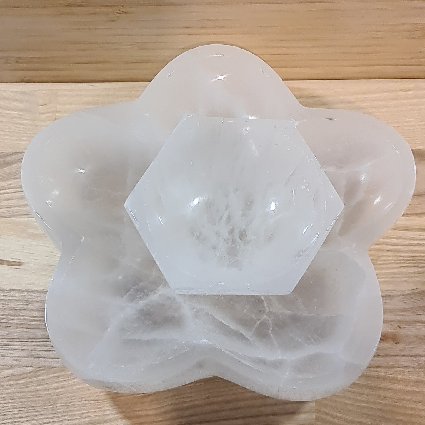 Selenite Flower Bowl