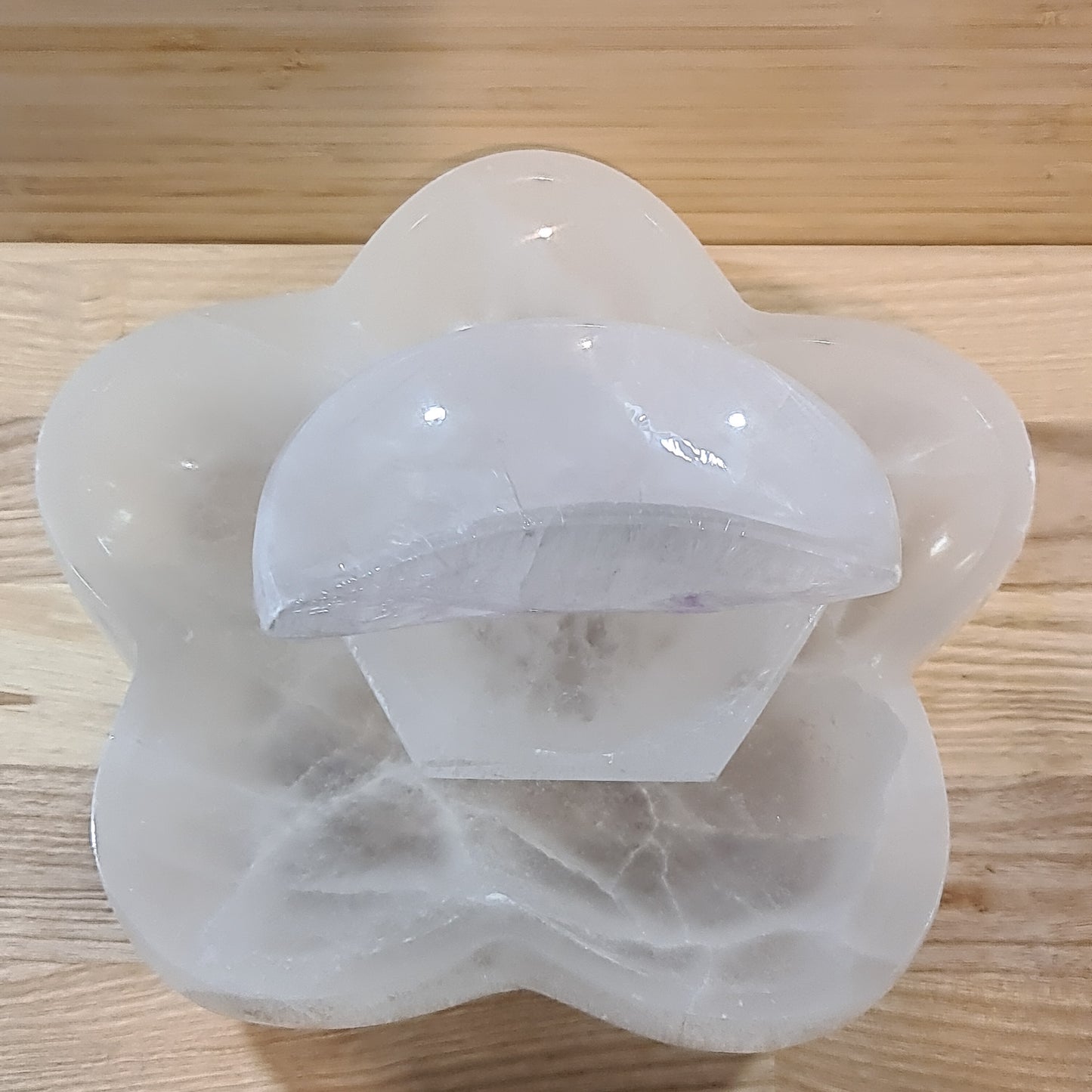 Selenite Flower Bowl