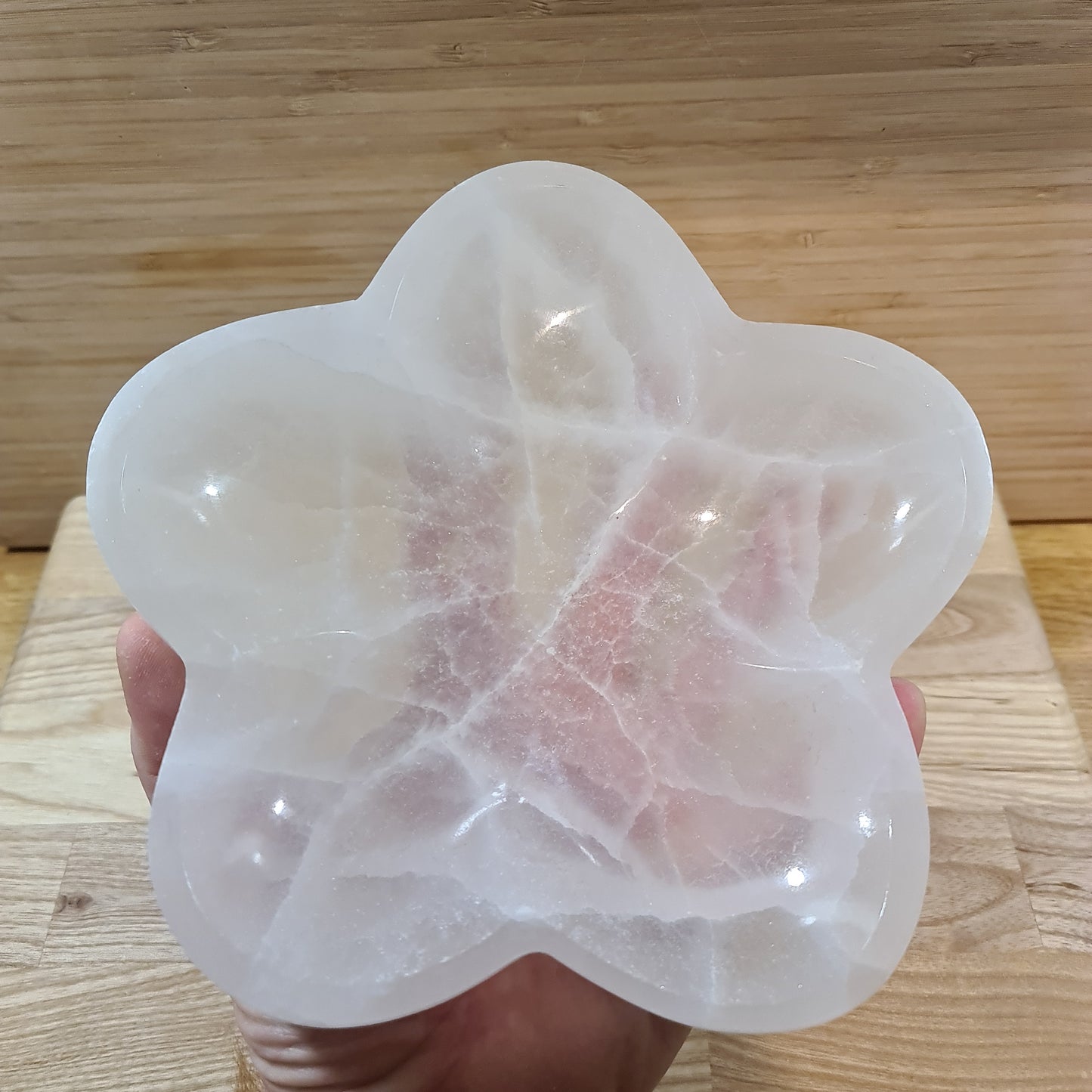 Selenite Flower Bowl