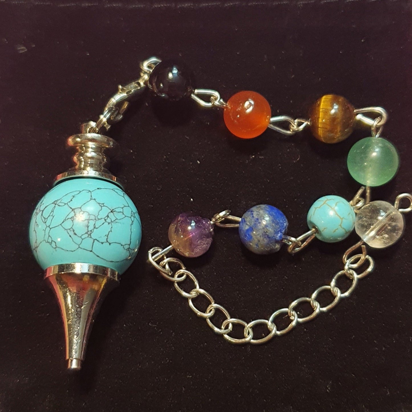 Chakra Pendulum (Howlite Base)