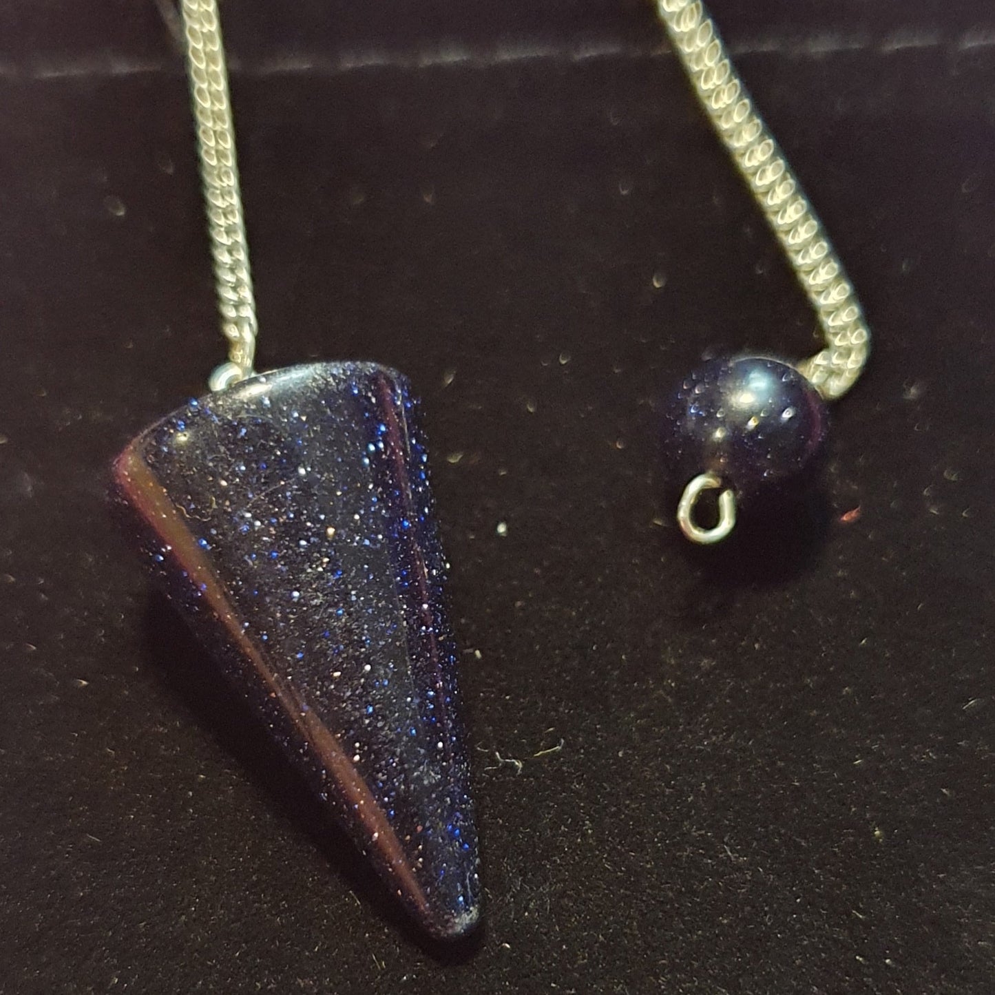 Blue Goldstone Cone Pendulum