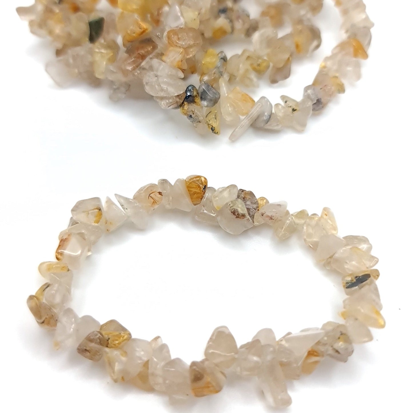Rutilated Quartz Chip Bracelet