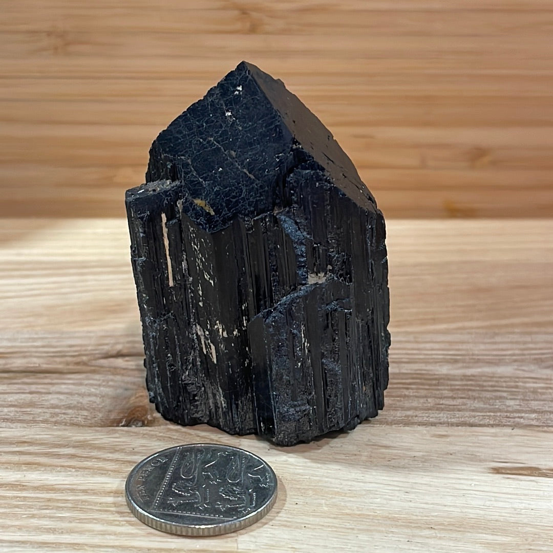 Black Tourmaline Raw and Polished Point