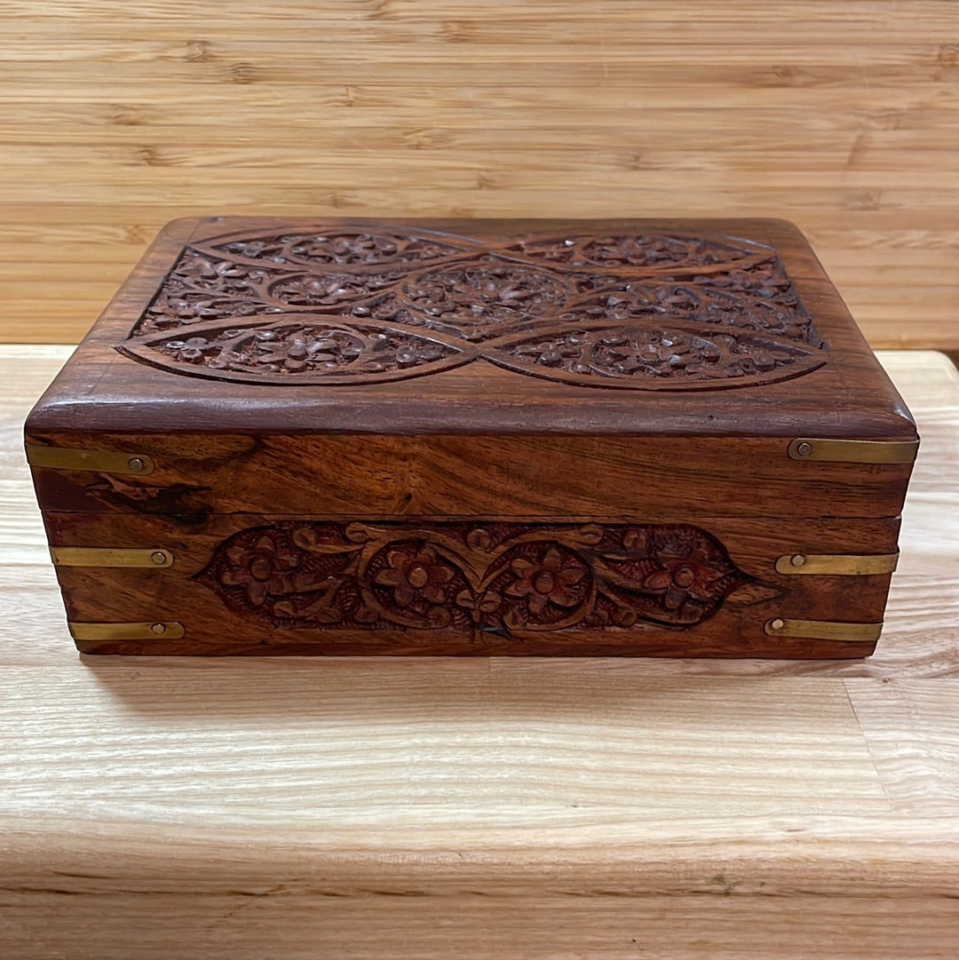 Hand Carved Sheesham Wooden Box