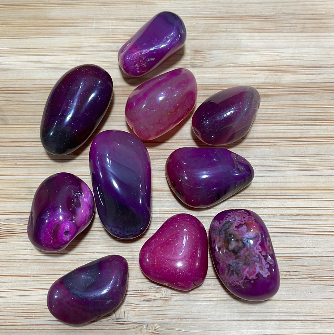 Pink Agate Tumblestone
