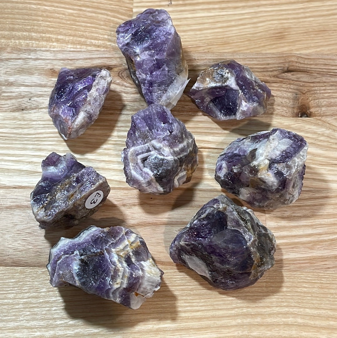 Chevron Amethyst Raw Chunks