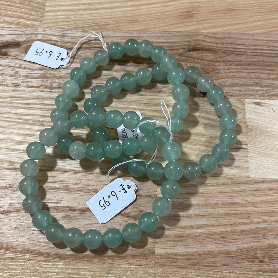 Green Aventurine Round Bead Bracelet