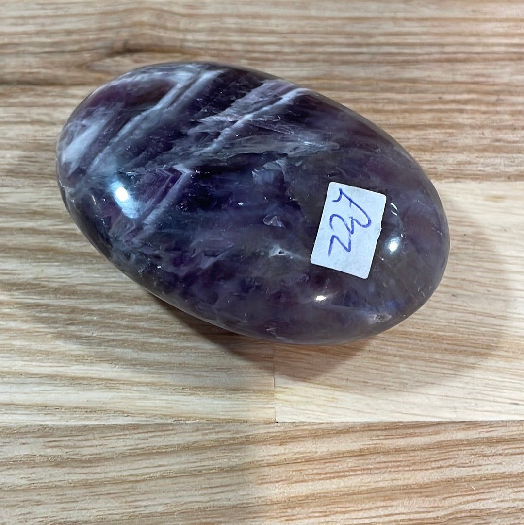 Chevron Amethyst Palmstone