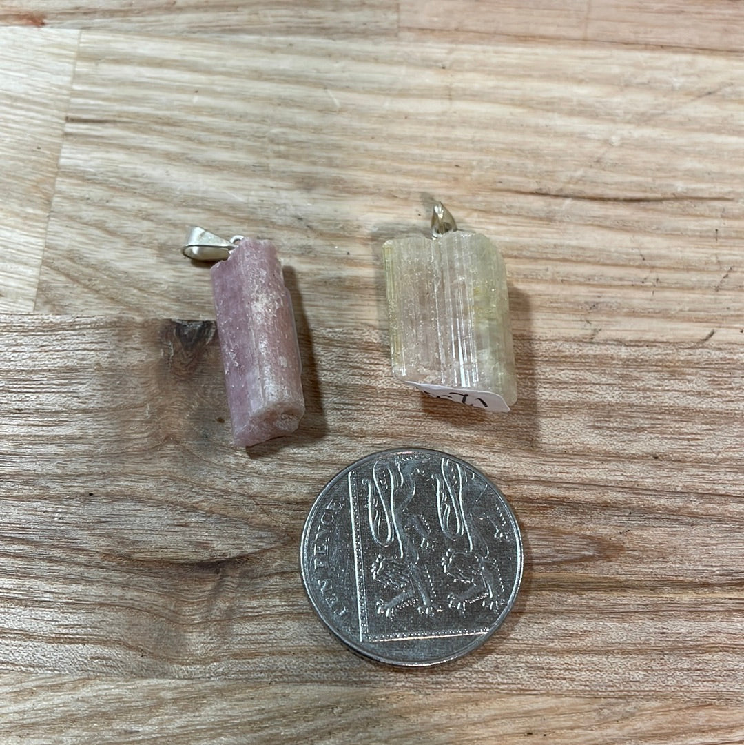 Kunzite Raw Pendant