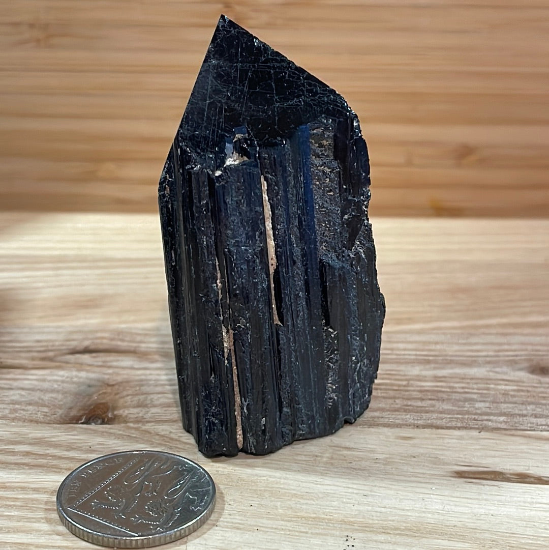 Black Tourmaline Raw and Polished Point