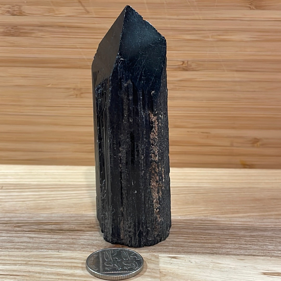 Black Tourmaline Raw and Polished Point