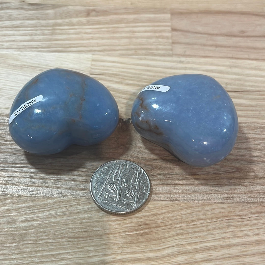 Angelite Puffy Heart