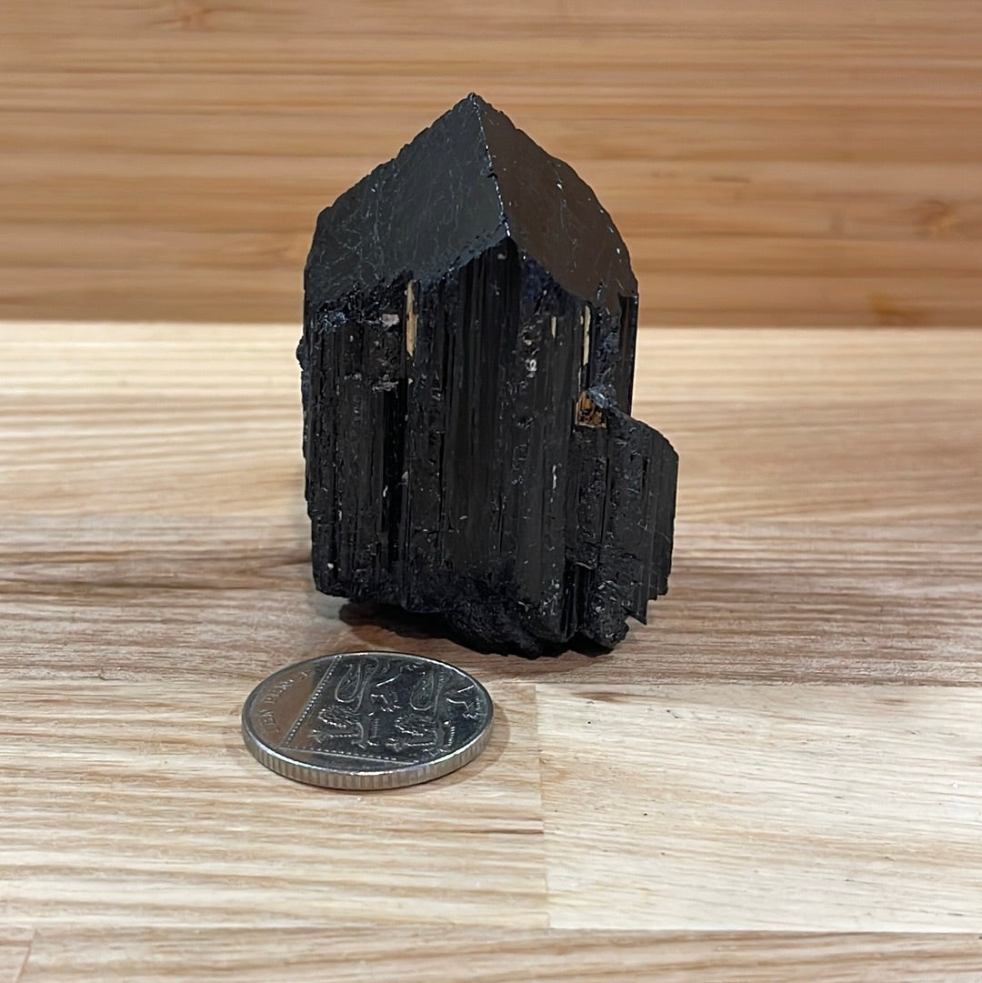 Black Tourmaline Raw and Polished Point