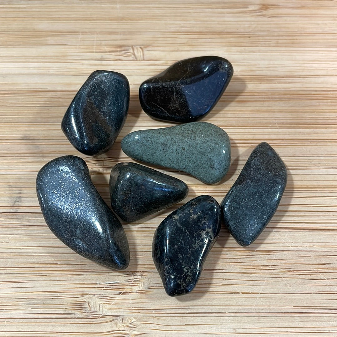 Midnight Lemurian Jade Tumblestone