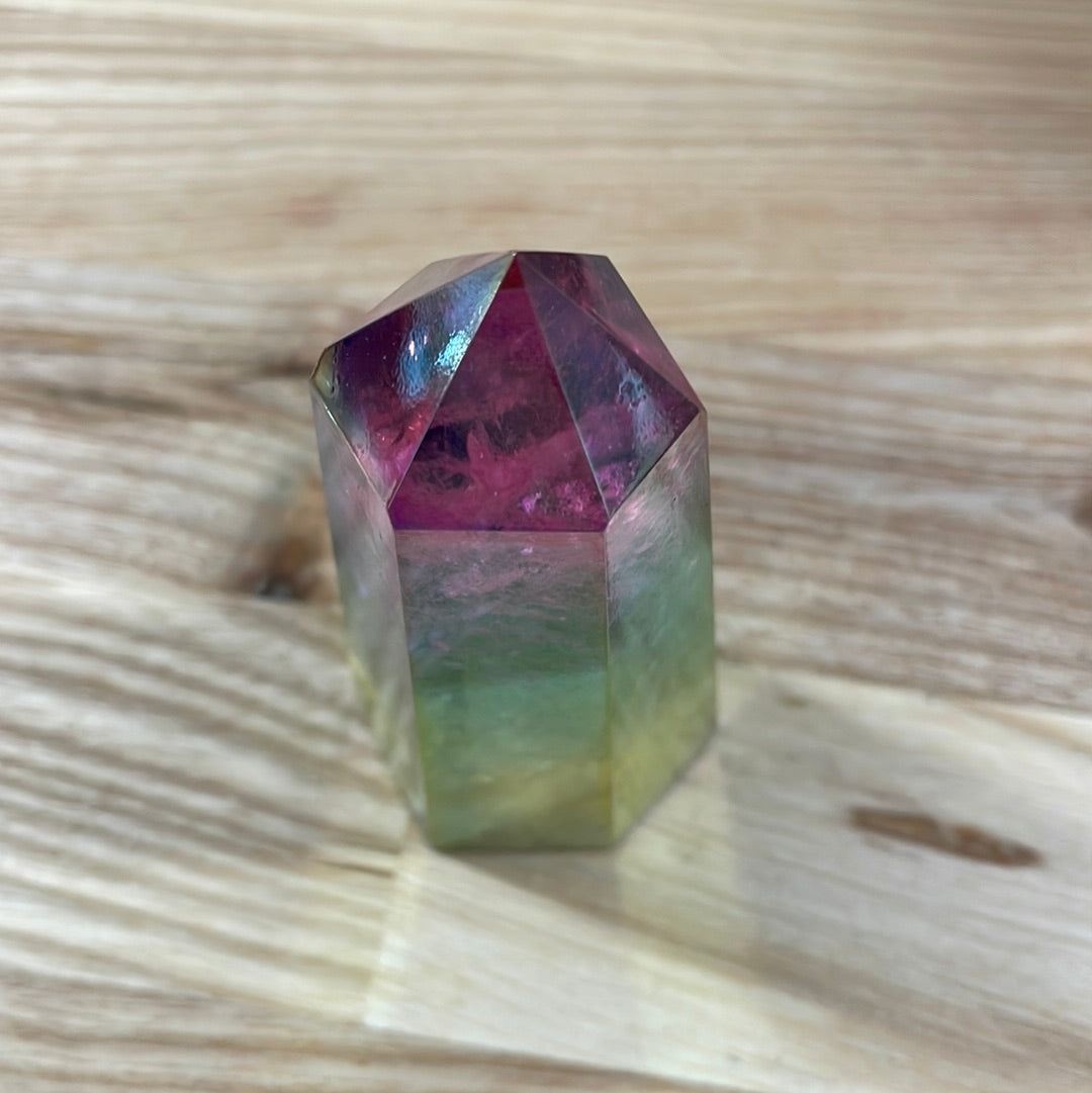 Rainbow Aura Quartz Point