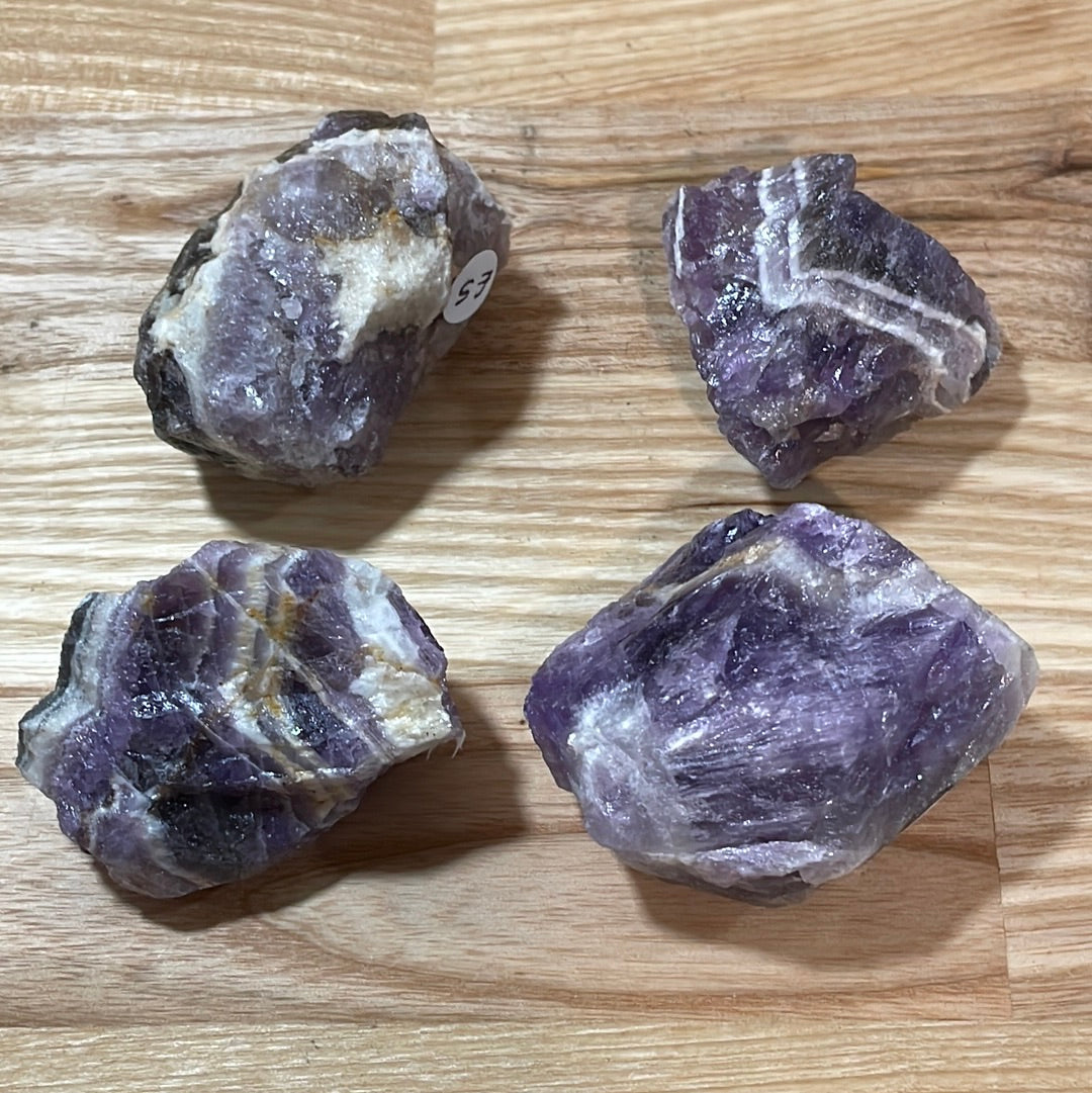Chevron Amethyst Raw Chunks